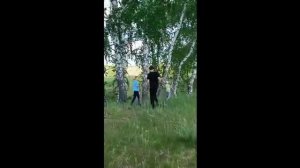 Вылазка бригады . Дед и внучата.