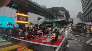 Malaysia, Kuala-Lumpur, перекрёсток в центре, г. Куала-Лумпур, Малайзия 15 февраля.