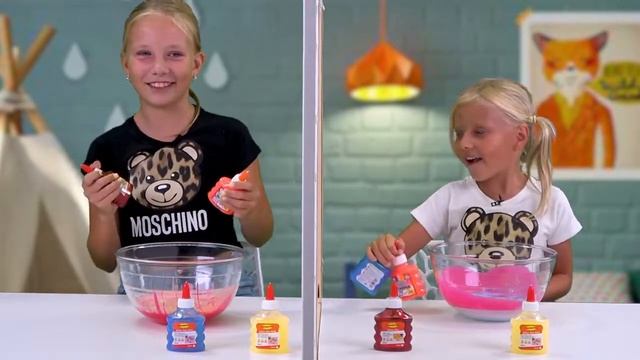 ТЕЛЕПАТИЯ СЛАЙМ челлендж   Slime challenge   Николь и Алиса