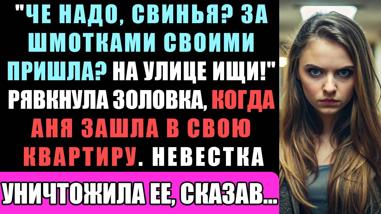 "Че Надо, Свинья! За Шмотками Своими Пришла? На Улице Ищи!" - Рявкнула Золовка, Когда Аня... смотреть онлайн
