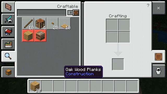 How to make wood sword Minecraft pe