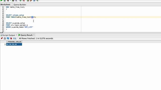 Створення функції в PL-SQL яка розвертає рядок значень в список як з таблиці смотреть онлайн
