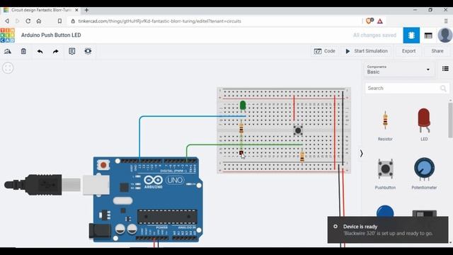 Arduino Tutorial For Beginners | Arduino Push Button Tutorial to Switch On Off LED and Code