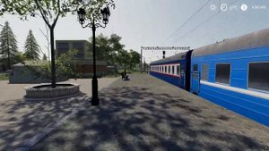 Обзор железнодорожного трафика в FS19 на карте Золотой Колос