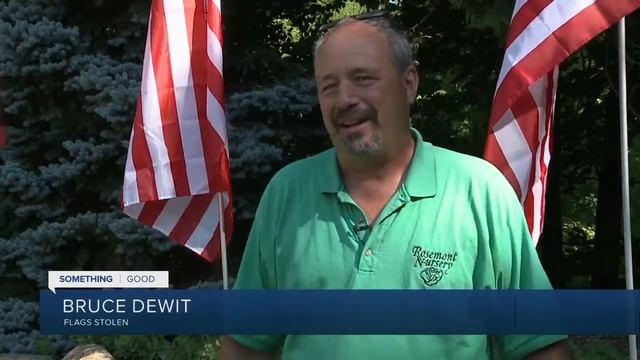 Man replaces stolen flags with 10 feet tall ones смотреть онлайн