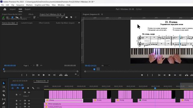Editing Piano Videos with Sheet Music in Premiere Pro смотреть онлайн