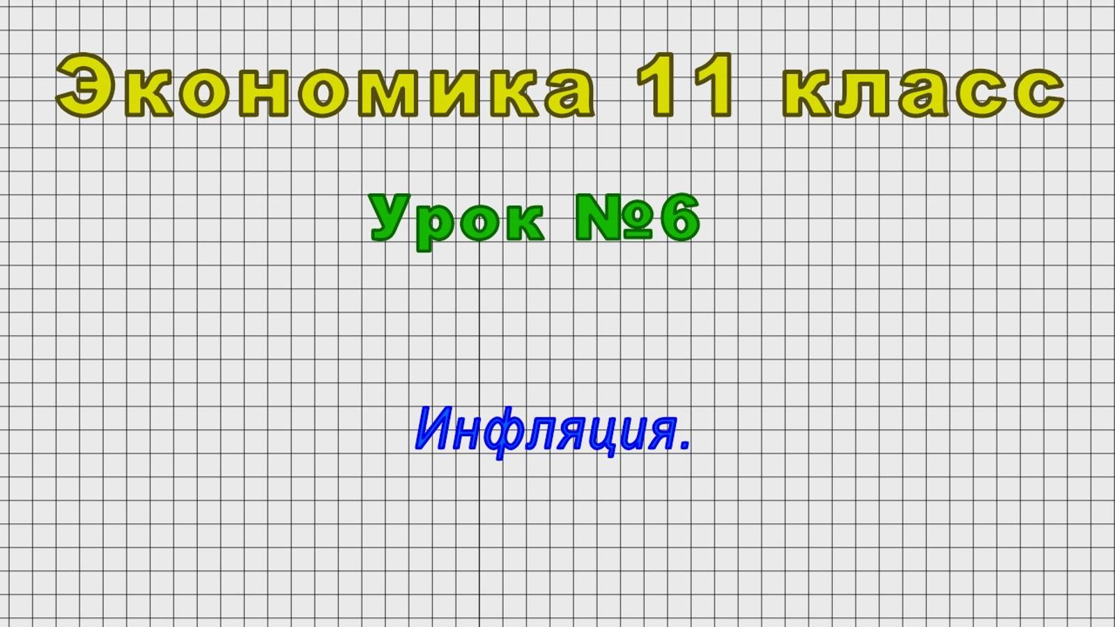 Экономика 11 класс (Урок№6 - Инфляция.)