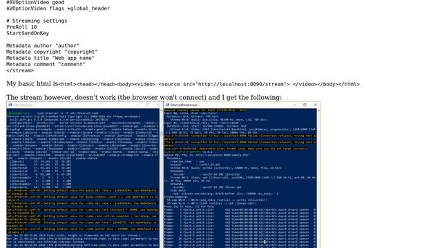 Viewing H.264 bitstream in browser using ffmpeg to ffserver смотреть онлайн