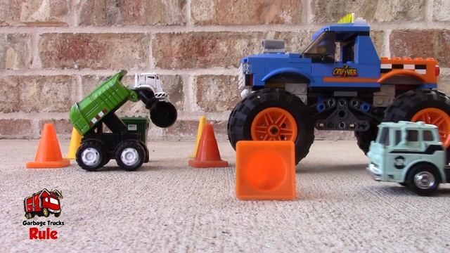 Garbage Truck Videos For Children l Grouchy Tries To Take A Garbage Can  l Garbage Trucks Rule