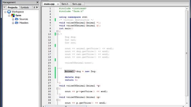 C++ Video Tutorial - Structures and Classes -  Lecture 47 - Virtual destructor