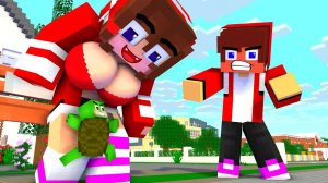 Майки превращается в гнома - Майнкрафт мультфильм Джей Джей и Майки