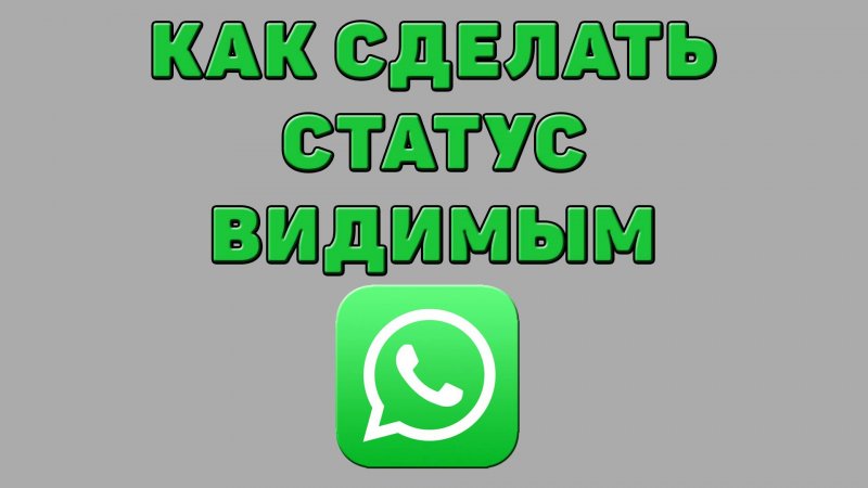 Как сделать статус видимым в Ватсапе