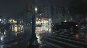 🌧️🌙Полуночная прогулка под дождем в сансет-парке, Бруклин. Пешеходная экскурсия по Нью-Йорку.