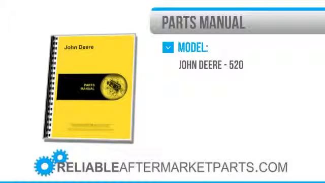 3512 New John Deere 520 Tractor Parts Manual смотреть онлайн