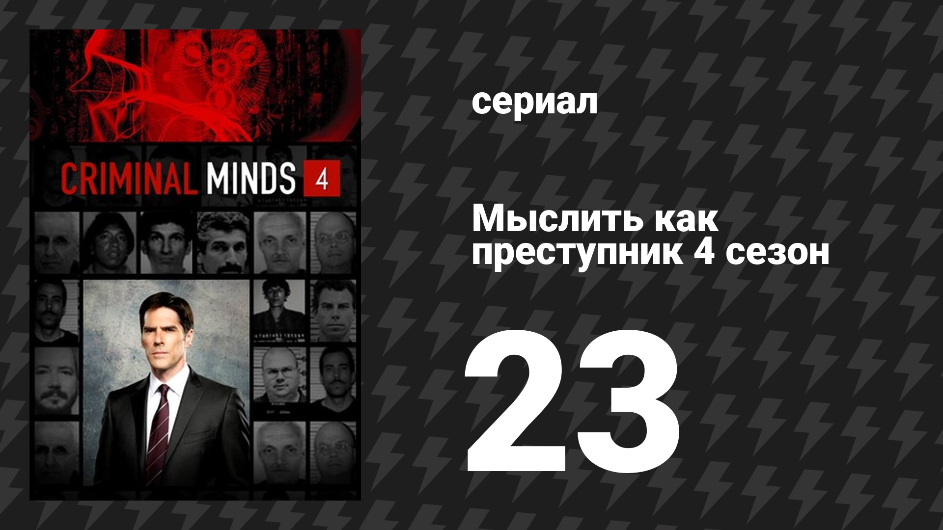 Мыслить как преступник 4 сезон 23 серия «Наезд» (сериал, 2005-2020)