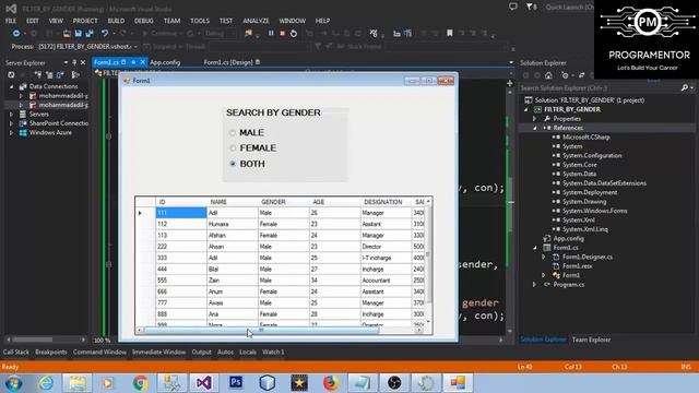 45 | How To Search OR Filter DataGridView Using Radio Buttons In Winforms C# | Csharp (Hindi/Urdu)