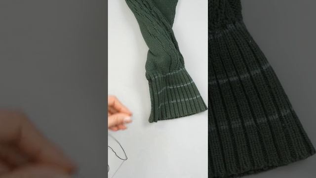 Как починить растянутый свитер с резинкой!🧵✂️
