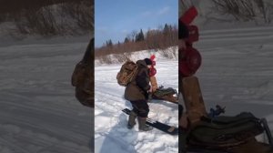 мужик сделал себе снегоход