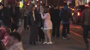 4K.Amazing stylish girls and young men in the very center of Moscow 2024.