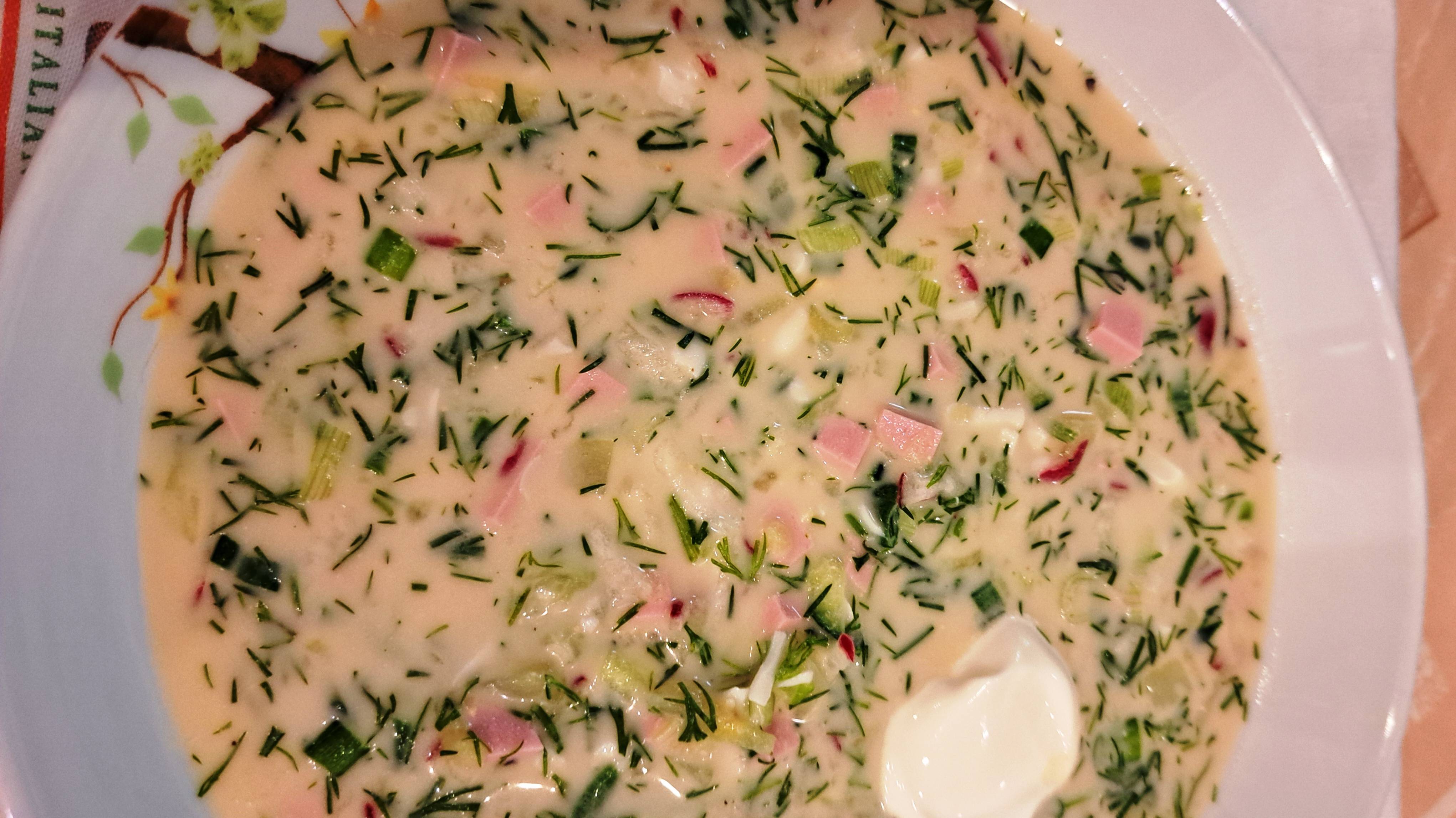 5. Вкуснейшая окрошка  на  айране