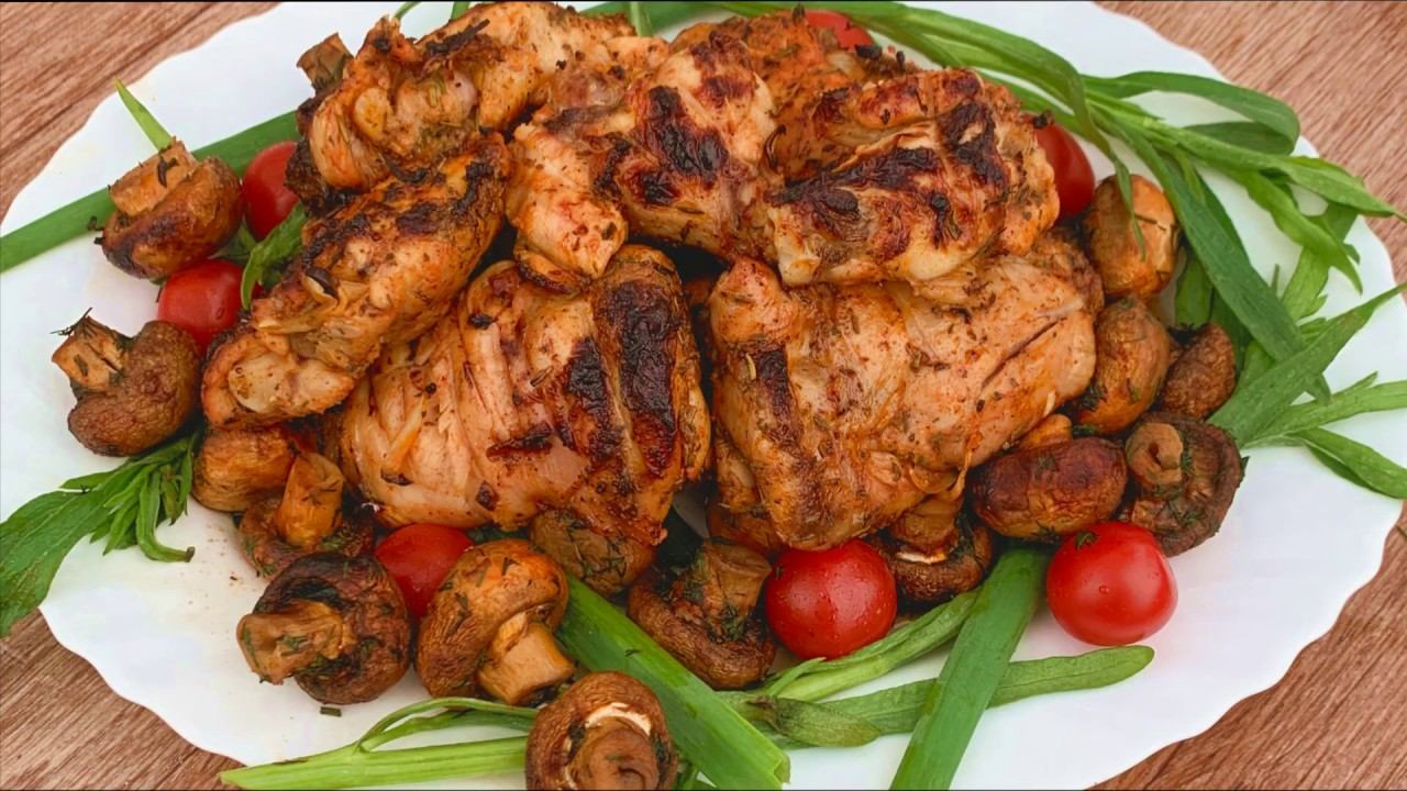 Маринады для шашлыка из курицы и грибов