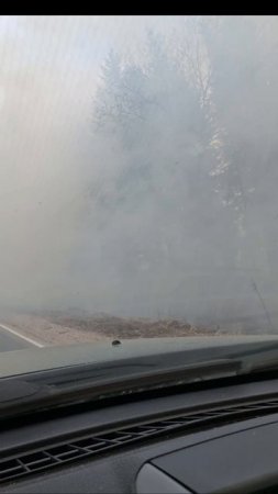Пожар на дороге