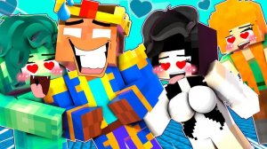 Девушки с Любовным проклятием Встречают Короля Зомби Дважды в Майнкрафте