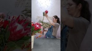 Мужской букет на каркасе из крафта