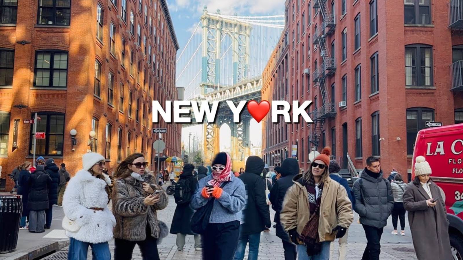 NYC Walk🗽Dumbo in Brooklyn, New York City🚕💖 Manhattan Bridge & Time Out Market | Feb 2025 смотреть онлайн