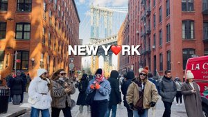 NYC Walk🗽Dumbo in Brooklyn, New York City🚕💖 Manhattan Bridge & Time Out Market | Feb 2025