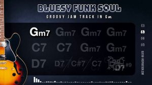 Bluesy Funk Soul Guitar Backing Track _ Gm (Dorian) _ 125 bpm