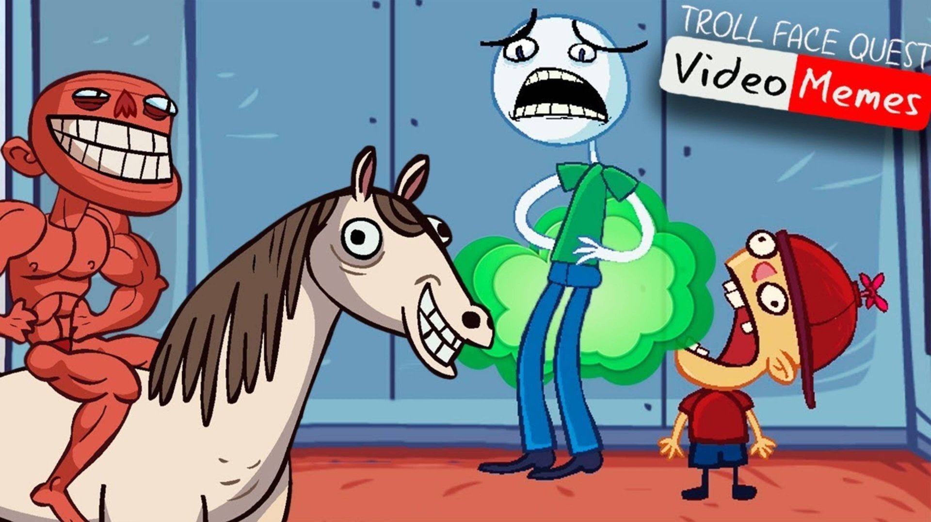 ТРОЛЛИМ ВИДЕО МЕМЫ! Веселая игра Troll Face Quest Video Memes от Cool Games смотреть онлайн