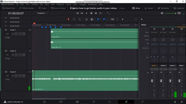 4 Tips on how to get BETTER AUDIO in your Videos -  Davinci Resolve Audio Tutorial смотреть онлайн