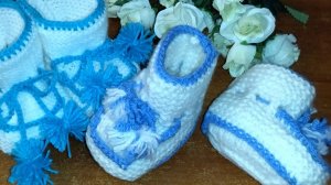 Пинетки спицами /2 ч.