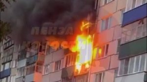 В жилом доме в Пензе произошло сильное задымление после пожара