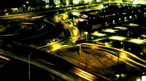 ОГНИ НОЧНЫХ ДОРОГ. Ускоренная съемка.