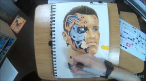 Терминатор. Рисунок маркерами.