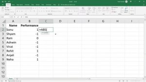 ABS Function in Excel
