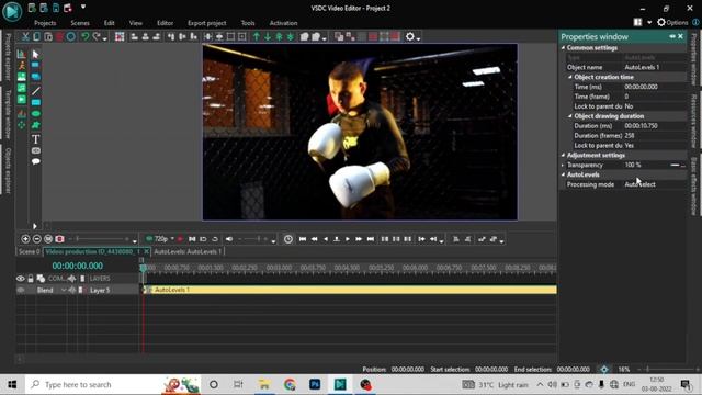 Quick Styles Preset In VSDC Free Video Editor