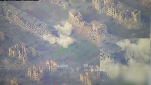 Удары УАСами по позициям Всу в Часов Яре 💥🇷🇺👊