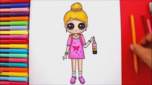 Как рисовать и раскрашивать девушку ( девочку) VSCO GIRL