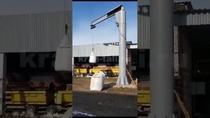 Испытания консольного крана после монтажа