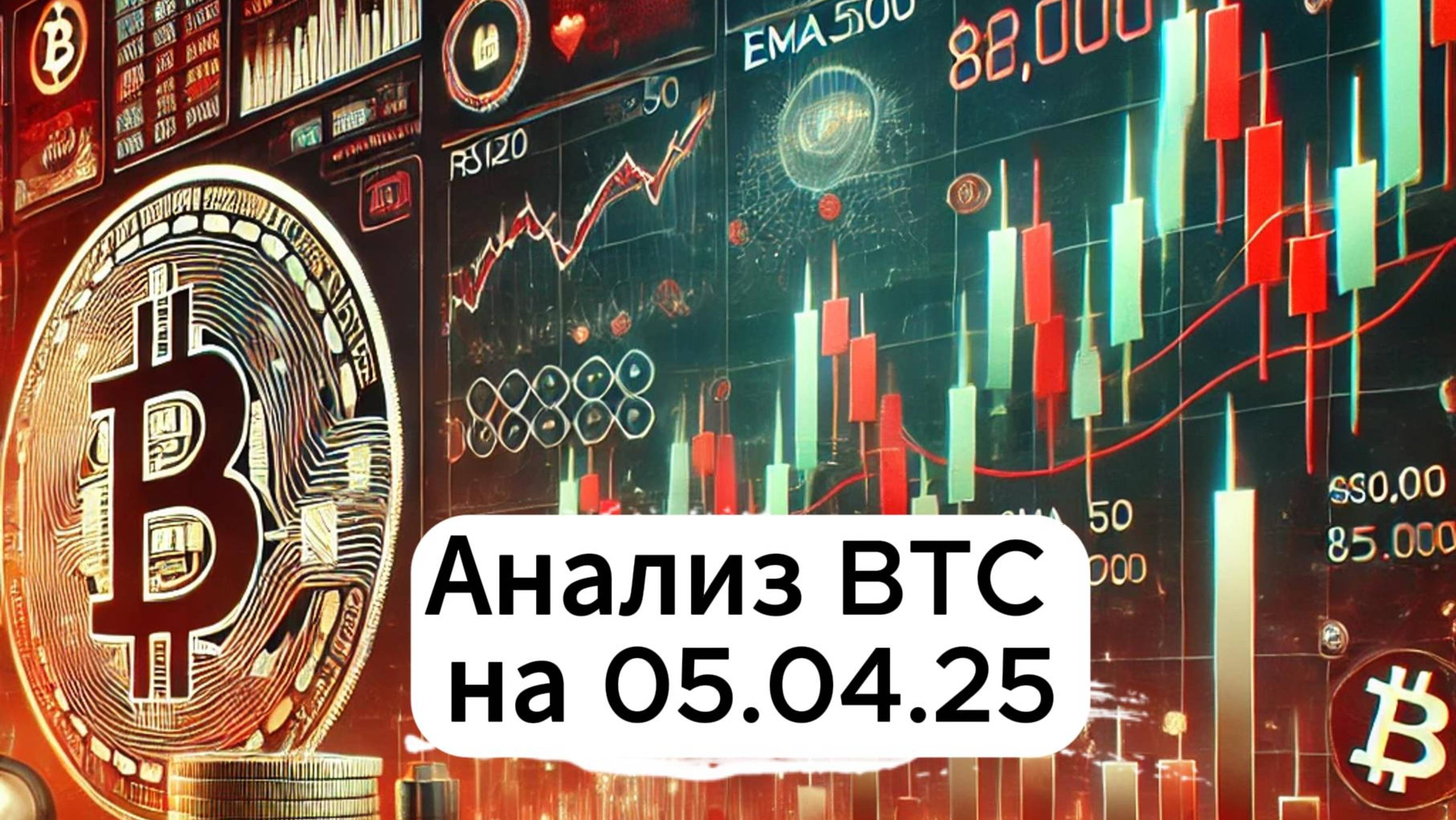 Анализ цены биткойна на 05.04.2025