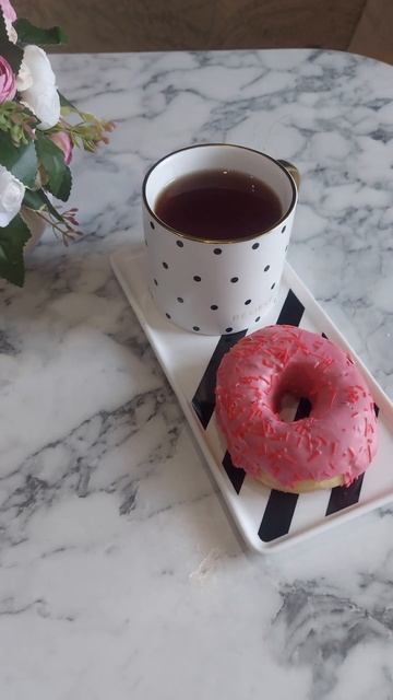 рекомендации recommendations утро пончик pink donut coffee tea чай кофе