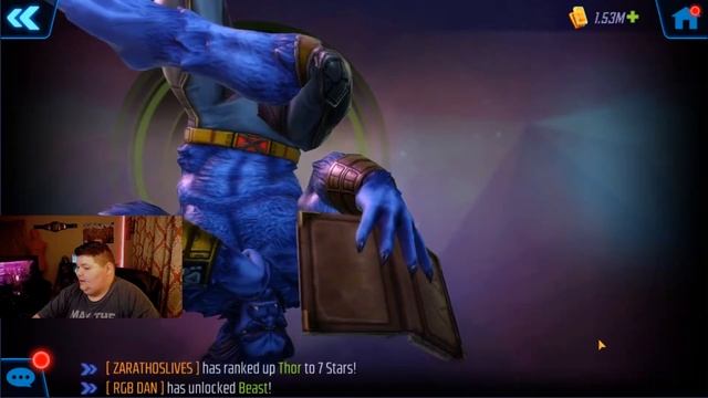 Marvel Strike Force - BEAST Unlock! Red Stars! Gameplay! смотреть онлайн