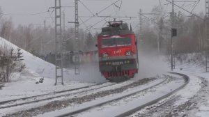 Сборник поездов России в Сибири зимой (МЕГАМИКС 14в1)