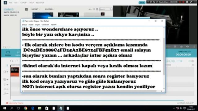 wondershare video editor filmora yazısı kaldırma ve full yapma .. смотреть онлайн