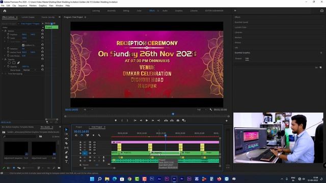 Best Indian Wedding Invitation Golden Project template Download For Premiere Pro