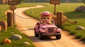 Cute Cat Visits a Safari Zoo! _ Cute Animal _ Part 1 #cute #cat #ai