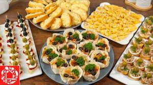 ЗАКУСКИ 2025! ТОП 5 Новинок праздничных закусок! Вкусные, простые закуски!